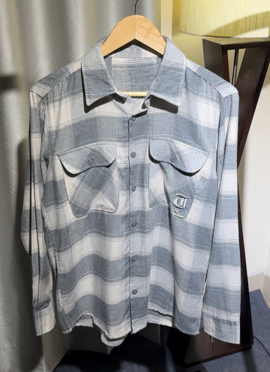 Luxe Flannel shirts | Grey and White Check