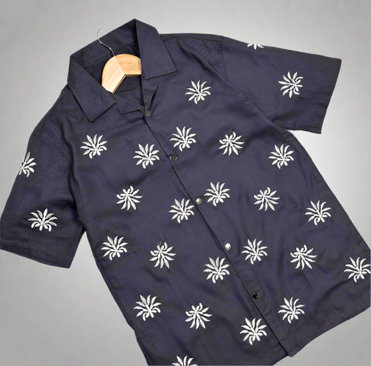 Star Embroidered Cuban | Dark Gray