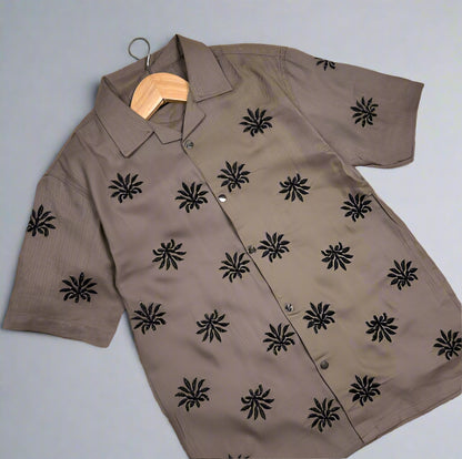 Star Embroidered Cuban | Khaki