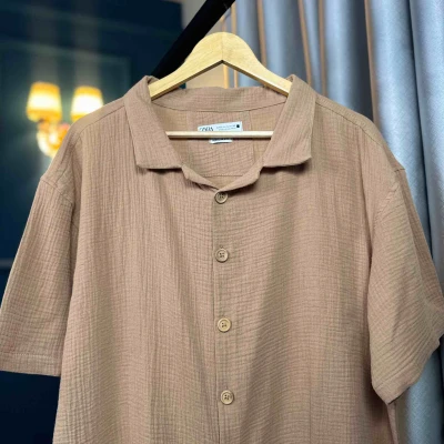 Cotton cuban shirt Khaki